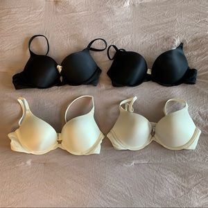 Four Maidenform 34A extreme push up bras